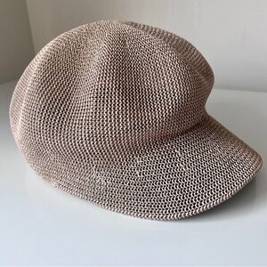 Woven Straw Knit Cap Beige Minimalist Japanese Boutique Hat Neutral Summer